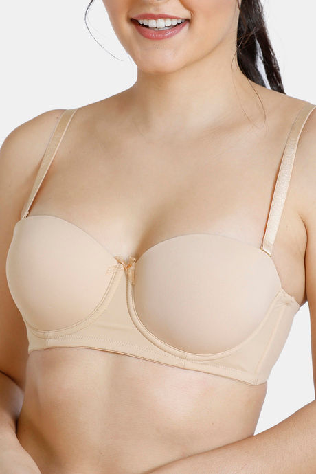 Zivame Damask Padded Wired 3/4th Coverage T-Shirt Bra - Cuban Sand — image 5